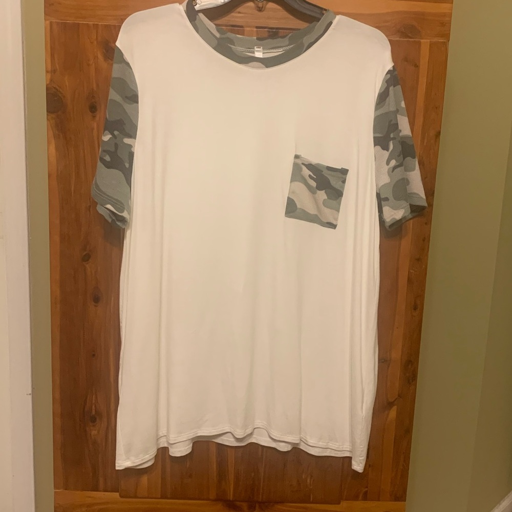 Celeste Shirt with Camo Sleeves